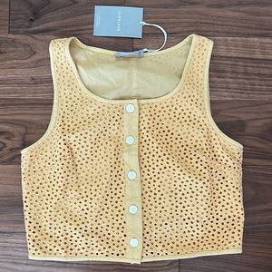 NWT Everlane Eyelet Top with Buttons